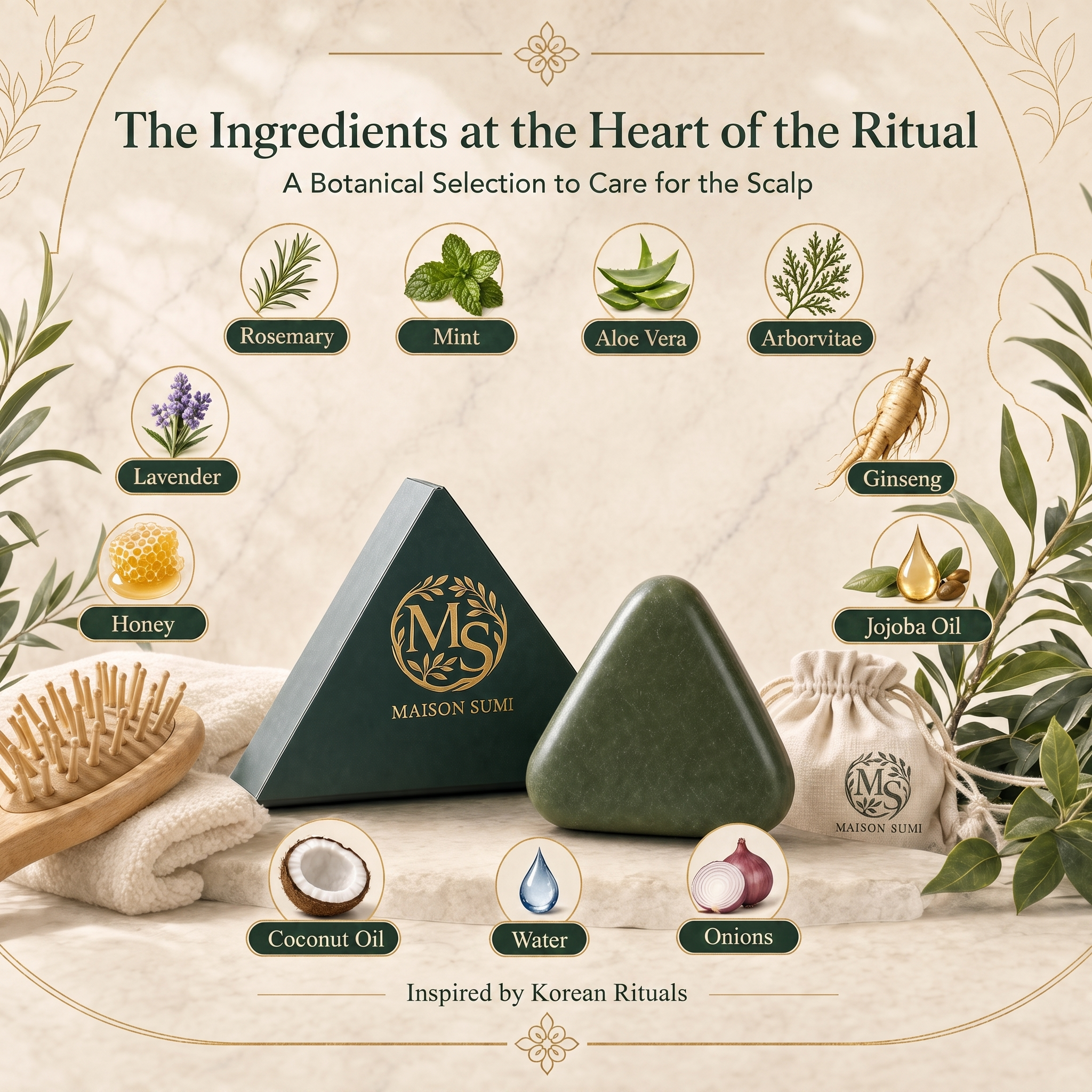 Maison Sumi Korean Root Ritual - 12 Botanical Scalp Treatment Bars